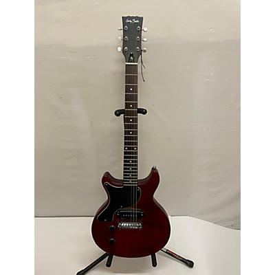 Used Harley Benton Left-Handed DC-Junior Wine Red Electric Guitar