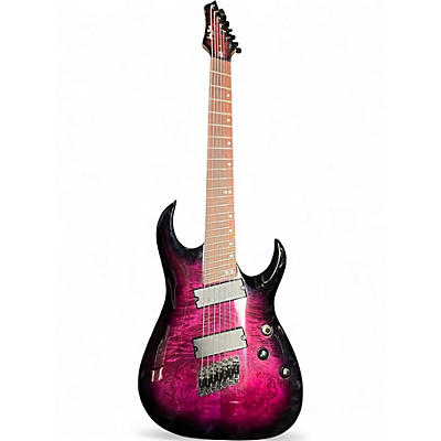 Used Harley Benton MultiScale-7 Progressive Magenta Burst Solid Body Electric Guitar