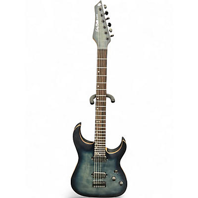 Used Harley Benton PRO SERIES Blue Solid Body Electric Guitar