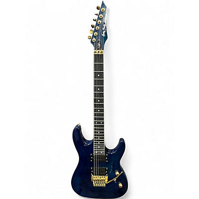 Used Harley Benton PROGRESSIVE SERIES Sapphire Blue Trans Solid Body Electric Guitar