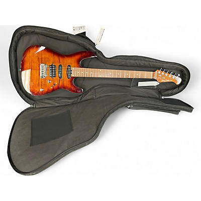 Used Harley Benton Pro Series H3 Tigerburst Solid Body Electric Guitar