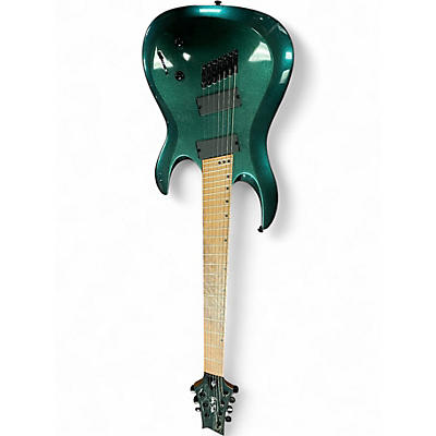 Used Harley Benton R-457FFB LH ROASTED 7-String MULTISCALE Green Solid Body Electric Guitar