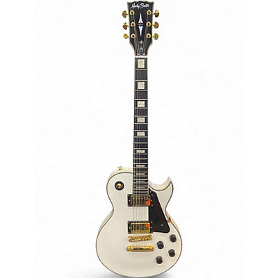 Used Harley Benton SC-500 WH HIGH GLOSS WHITE & GOLD Solid Body Electric Guitar
