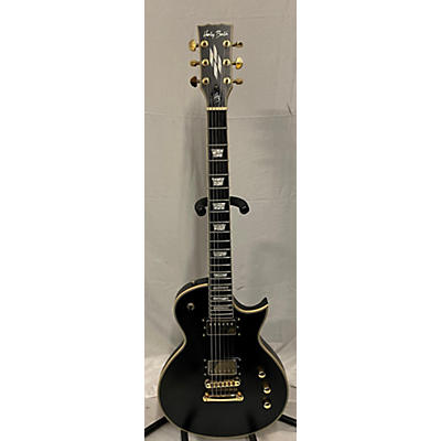 Used Harley Benton SC-Custom II Vintage Black Solid Body Electric Guitar