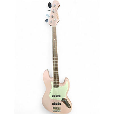Used Harley Benton VT SERIES H3 Shell Pink Electric Bass Guitar