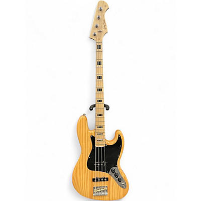 Used Harley Benton VT Series Natural Electric Bass Guitar