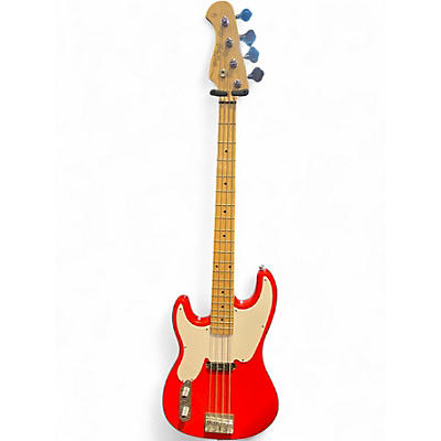 Used Harley Benton VT Series Red Electric Bass Guitar