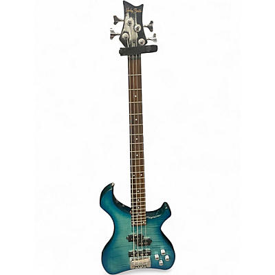 Used Harley Benton marquess 4 Trans Blue Electric Bass Guitar