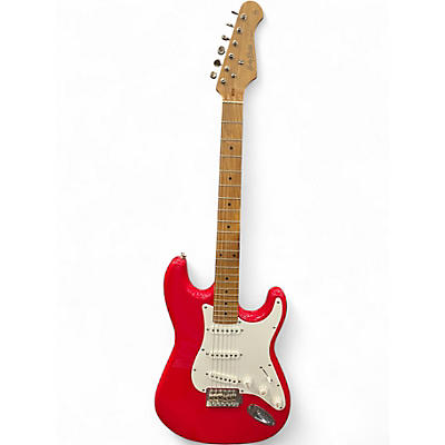 Used Harley Benton vt series stratocaster Fiesta Red Solid Body Electric Guitar
