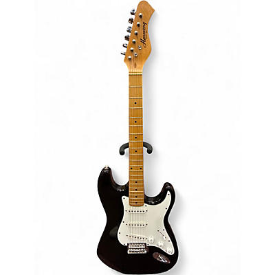 Used Harmony 02801 Black Solid Body Electric Guitar