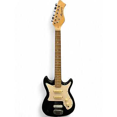 Used Harmony 02814 DOUBLE CUT Black and White Solid Body Electric Guitar