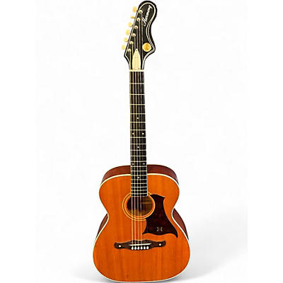 Used Harmony 1970's H168 Natural Acoustic Guitar