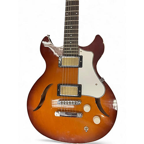 Used Harmony COMET 2 Tone Sunburst Hollow Body Electric Guitar 2 Tone Sunburst