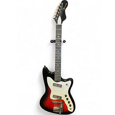 Used Harmony H15 BOBCAT RED BURST Solid Body Electric Guitar