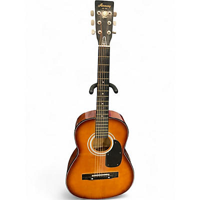 Used Harmony H5401 2 Color Sunburst Acoustic Guitar