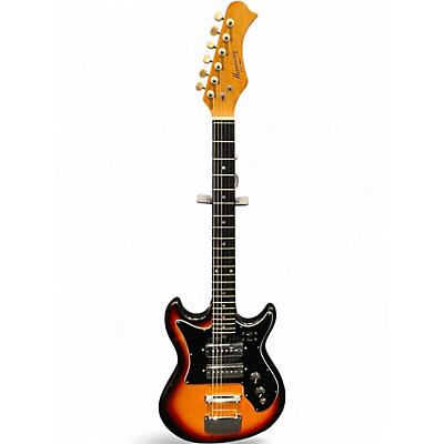 Used Harmony H802 Sunburst Solid Body Electric Guitar
