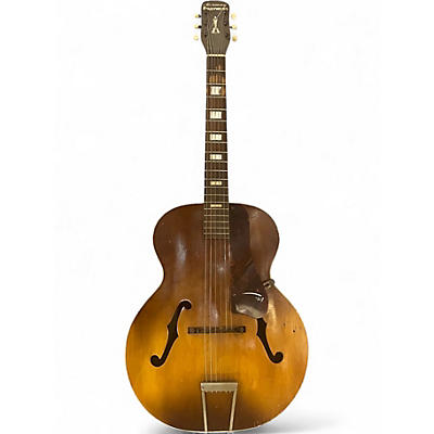 Used Harmony Hollywood Sunburst Hollow Body Electric Guitar