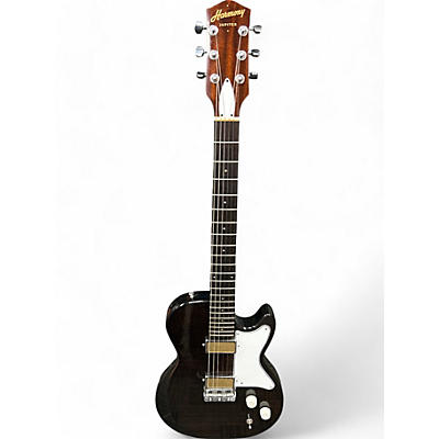 Harmony Used Harmony Jupiter figure top trans ebony Solid Body Electric Guitar