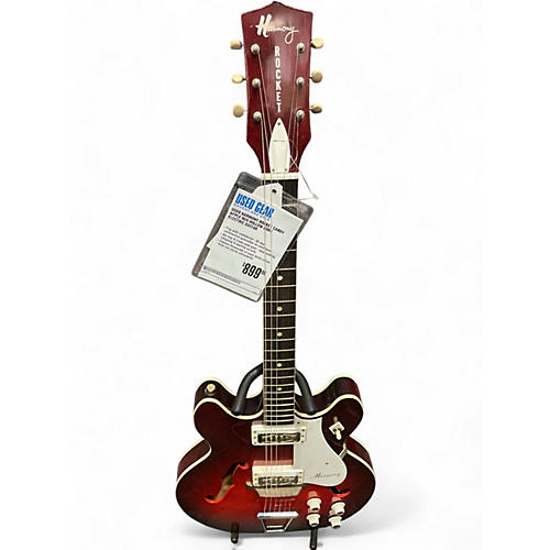 Used Harmony ROCKET Candy Apple Red Hollow Body Electric Guitar Candy Apple Red
