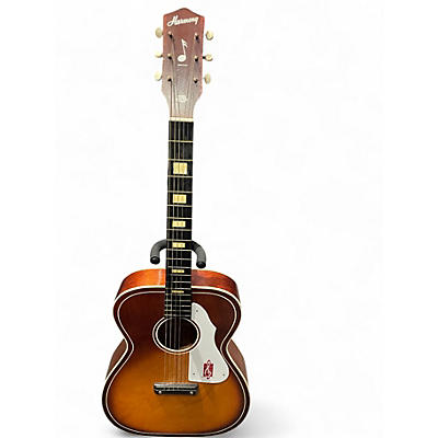 Used Harmony S64 HB Natural Acoustic Guitar