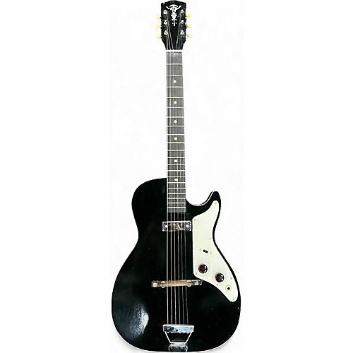 Used Harmony/alden H-45 Black Hollow Body Electric Guitar Black