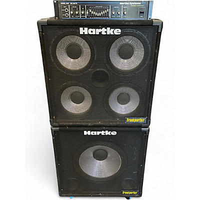 Used Hartke HA3500 Head w/ 4x10 & 1x15 Stack Bass Stack