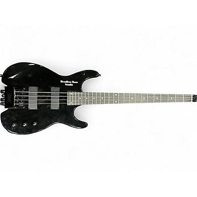 Used Headless Bass Studio Headless Black Electric Bass Guitar