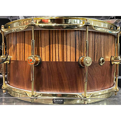 Used Hendrix Drums 14X7 Archetype Stave Series Drum Tigerwood & Mahogany