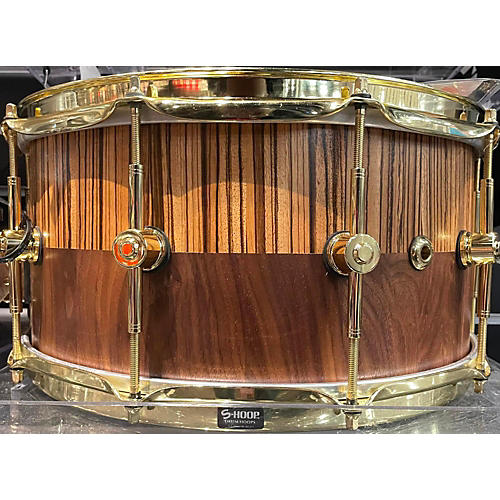 Used Hendrix Drums 14X7 Archetype Stave Series Drum Tigerwood & Mahogany tigerwood & mahogany 214