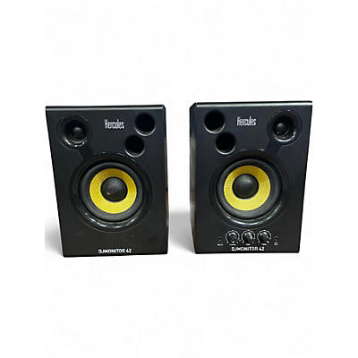 Used Hercules DJ djmonitor 42 pair Powered Monitor