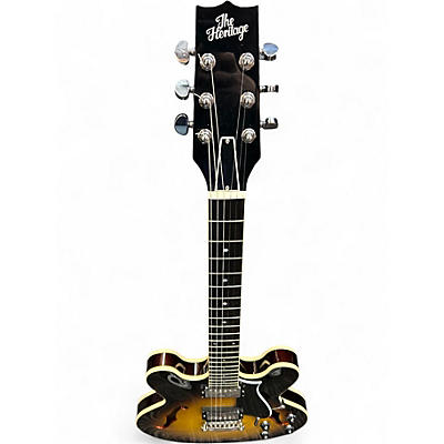 Used Heritage 535 2 Color Sunburst Hollow Body Electric Guitar