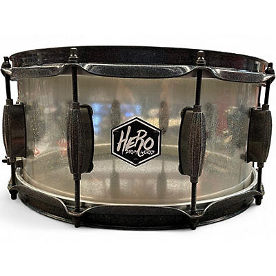 Used Hero Drumworks 6.5X14 Acyrlic Stardust Drum