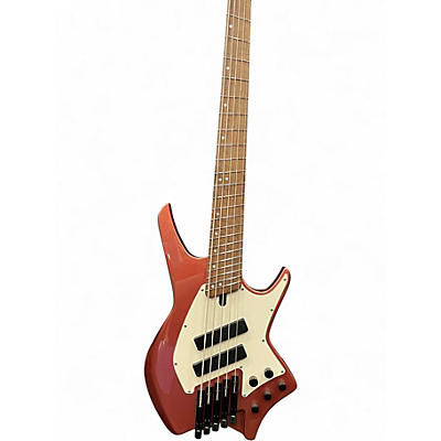 Used Hils HNB5 Rose Gold Electric Bass Guitar