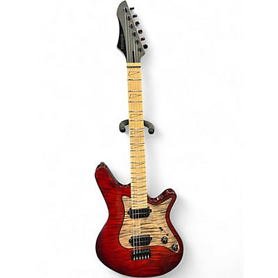 Used Hinnant Paradox red flame Solid Body Electric Guitar