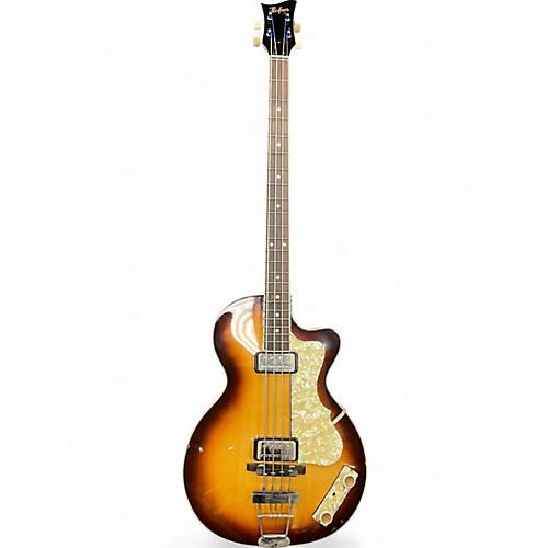 Used Hofner 500/2 Club Bass 2 Tone Sunburst Electric Bass Guitar 2 Tone Sunburst