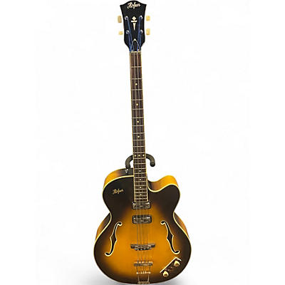 Used Hofner 500/5 Contemporary Series President Sunburst Electric Bass Guitar