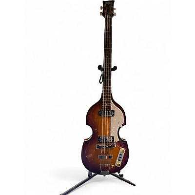 Used Hofner B-Bass HI-Series 2 Tone Sunburst Electric Bass Guitar