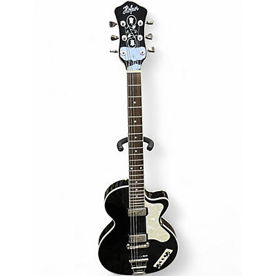 Used Hofner Club CT Contemporary 6 String Black Hollow Body Electric Guitar
