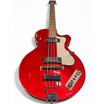 Used Hofner Club CT Contemporary Red Electric Bass Guitar