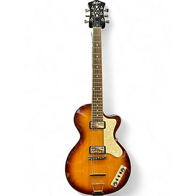 Used Hofner Club Contemporary Sunburst Hollow Body Electric Guitar