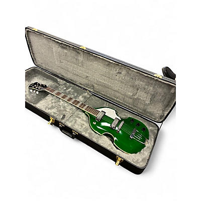 Used Hofner HI-459-PE Green Hollow Body Electric Guitar