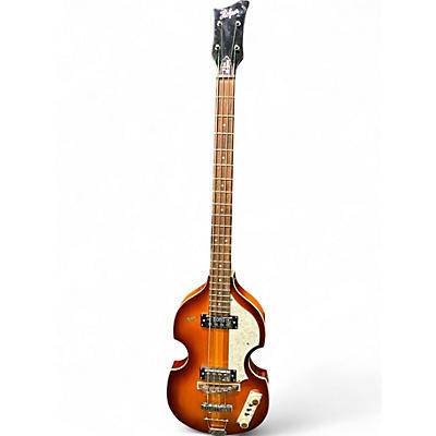 Used Hofner HI-BB-SE Sunburst Electric Bass Guitar