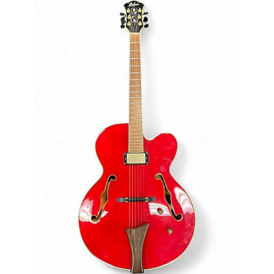 Used Hofner HI J5 Red Hollow Body Electric Guitar