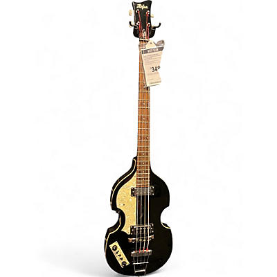 Used Hofner HIBBSBO1 Violin LH Black Electric Bass Guitar