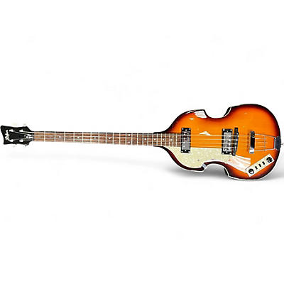 Used Hofner Hi Series B Bass 2 Tone Sunburst Electric Bass Guitar