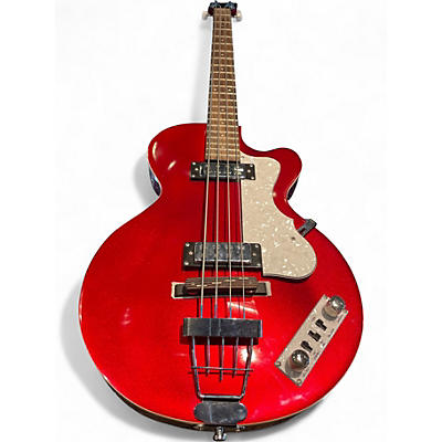Used Hofner Ignition Club Metallic Red Electric Bass Guitar