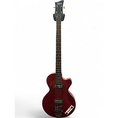 Used Hofner Ignition Club Metallic Red Electric Bass Guitar