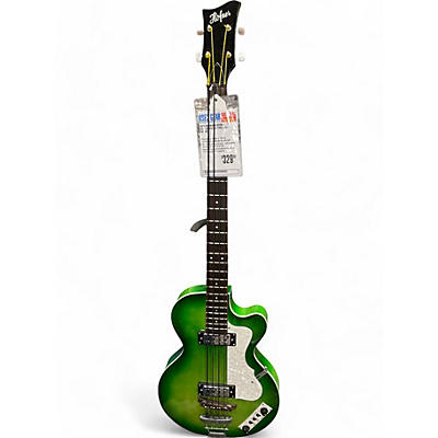 Hofner Used Hofner Ignition Club bass Green Electric Bass Guitar