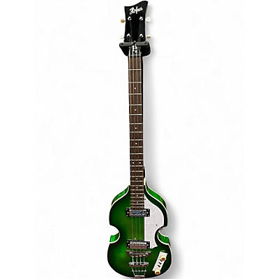 Used Hofner Ignition Series Short-Scale Violin Bass Green Burst Electric Bass Guitar