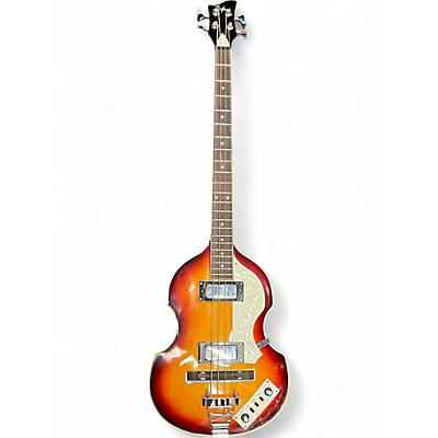 Used Hofner Ignition Series Vintage 4 String Sunburst Electric Bass Guitar